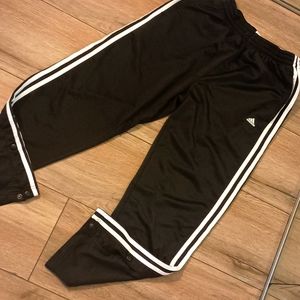 Men's small Adidas black tear away jogger pants